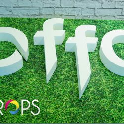 Рязане на стирпорни обемни букви по контур www.crops.bg